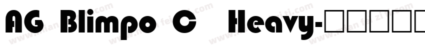 AG Blimpo C  Heavy字体转换